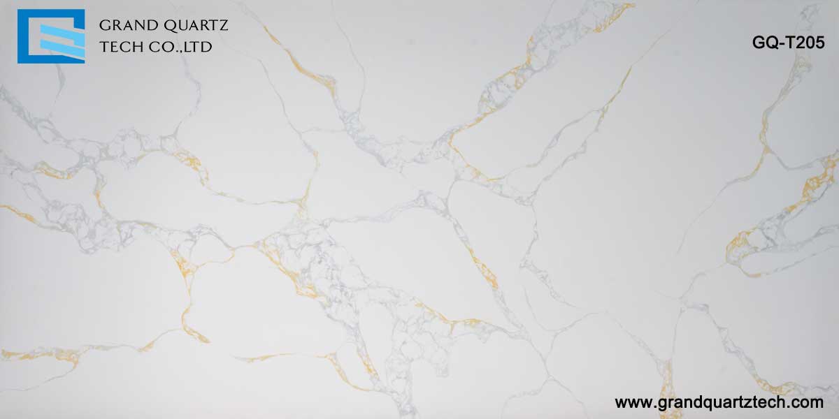 Different Colors of Quartz with Gold/Grey Veins GQ-T205