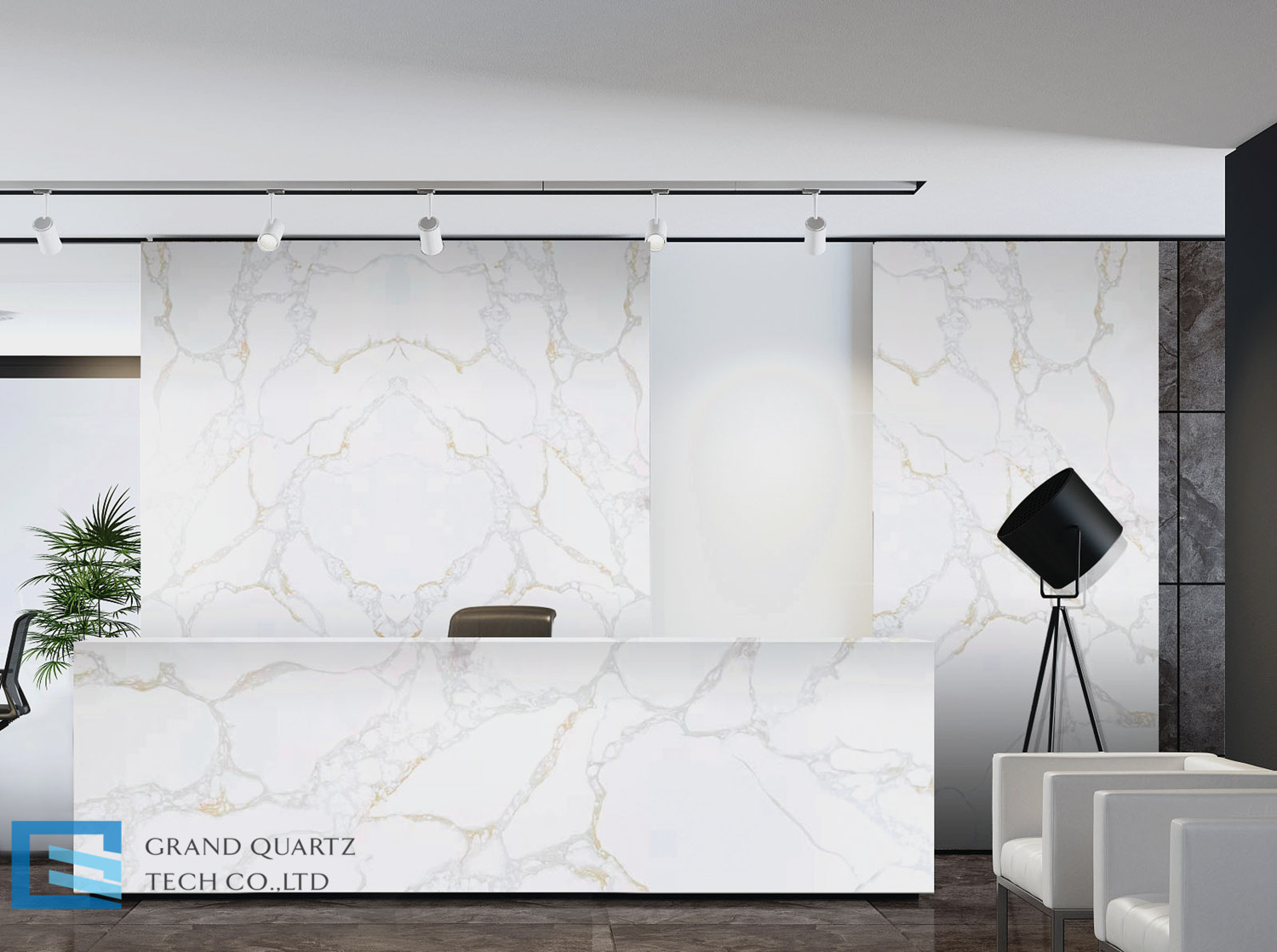 GQ-T205-calacatta-white-quartz-with-gold-and-grey-veins-for-countertop
