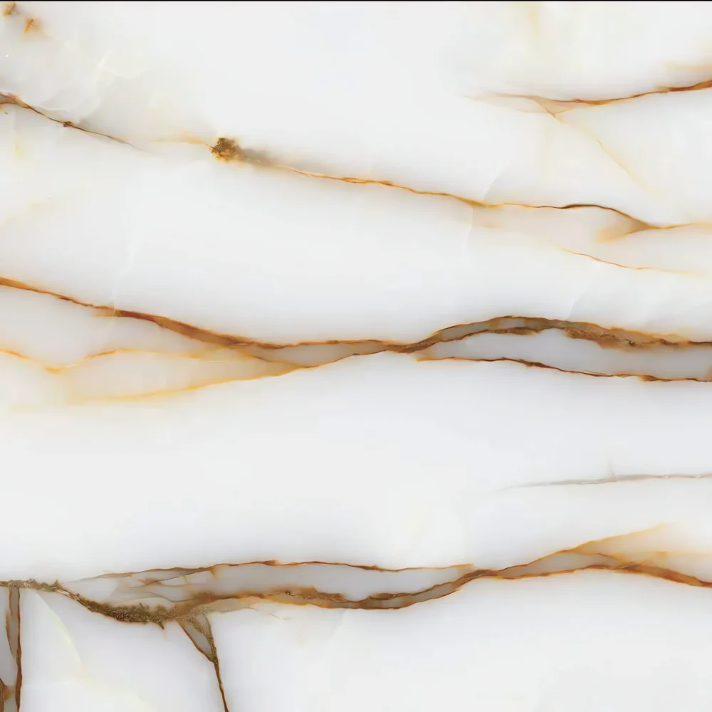 Calacatta White and Gold Printed Quartz Slabs GQ-R0302