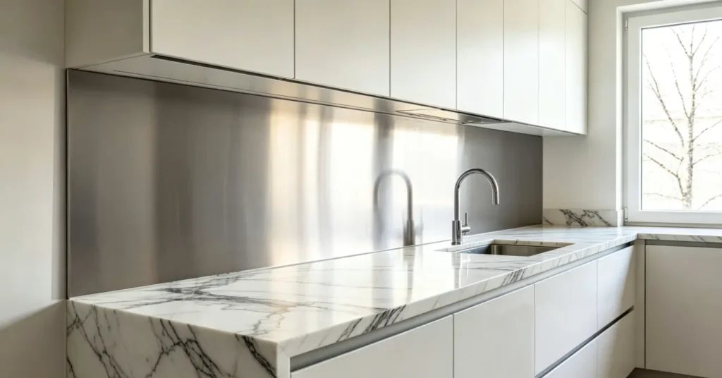 brushed metal panel