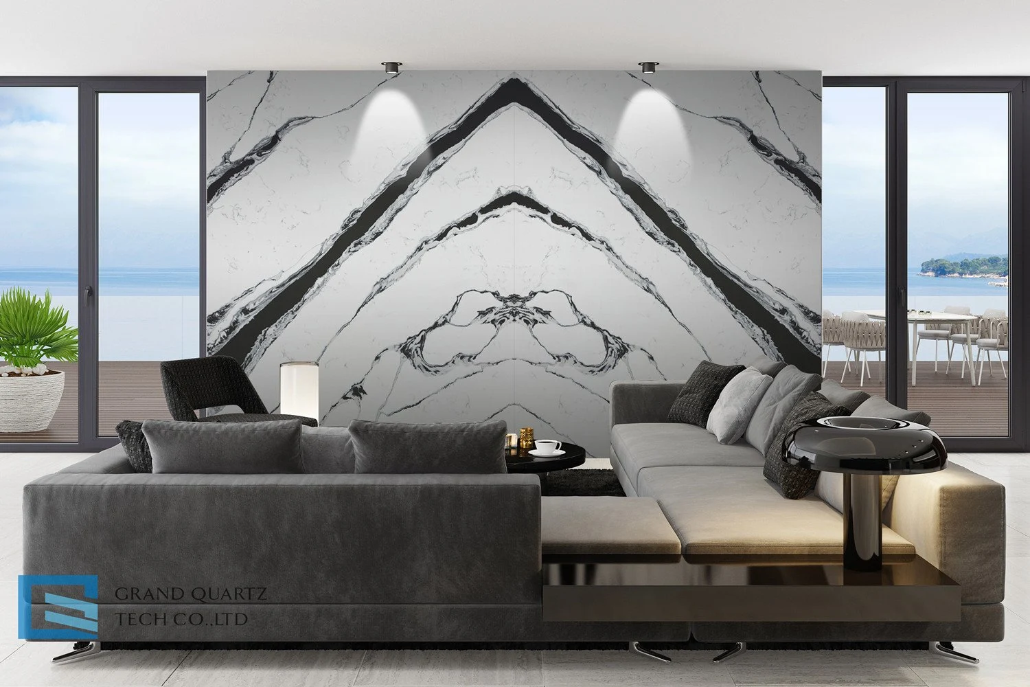 GQ-T217-Black-veins-white-quartz-bookmatch-slab-for-accent-wall (1)