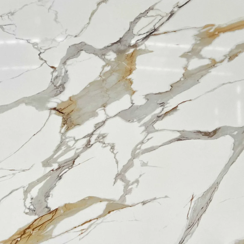 Calacatta Gold Full Body Printed Quartz Exporter in Thailand GQ-R0220