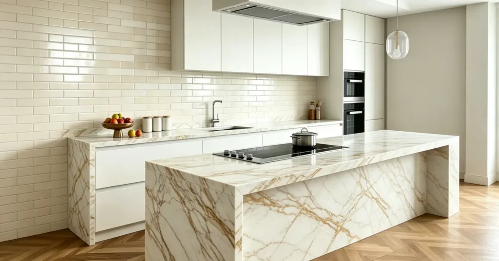 zellige tile (textured ceramic tile)