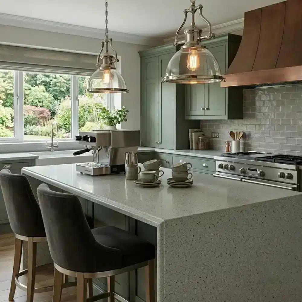 light pearl gray speckled quartz slabs for wholesale gq 3301