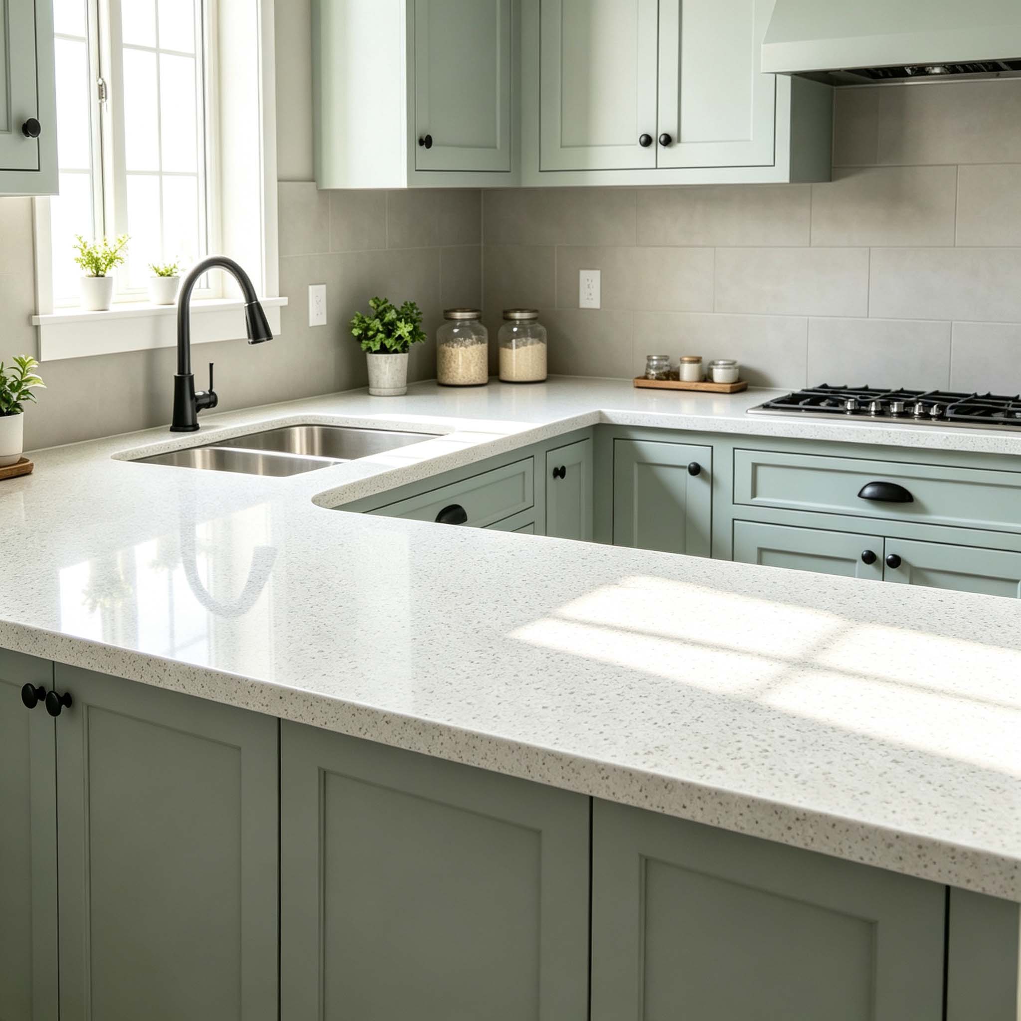 mirror white quartz slabs with translucent gray for wholesale