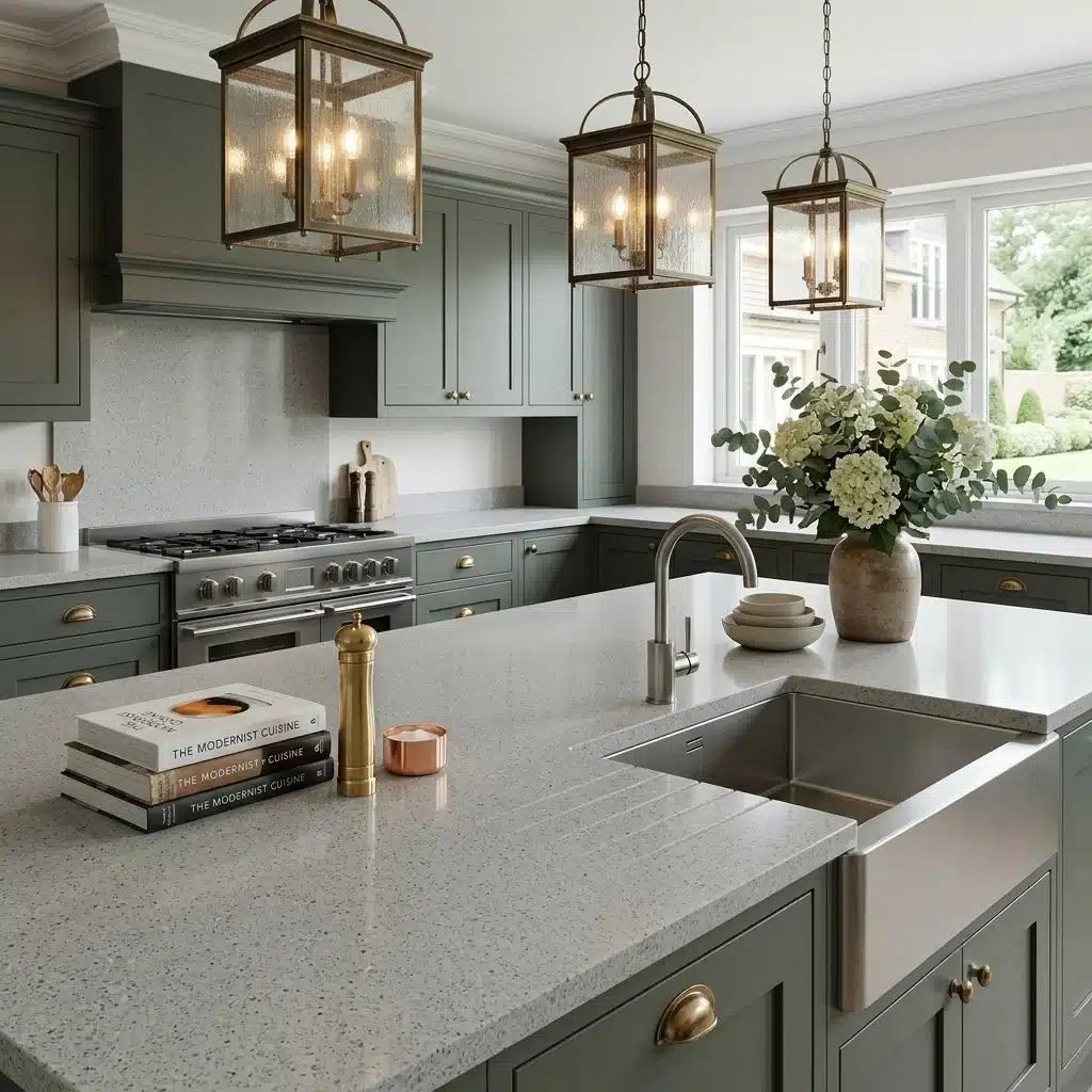 light gray concrete look quartz slab gq fg302 for wholesale