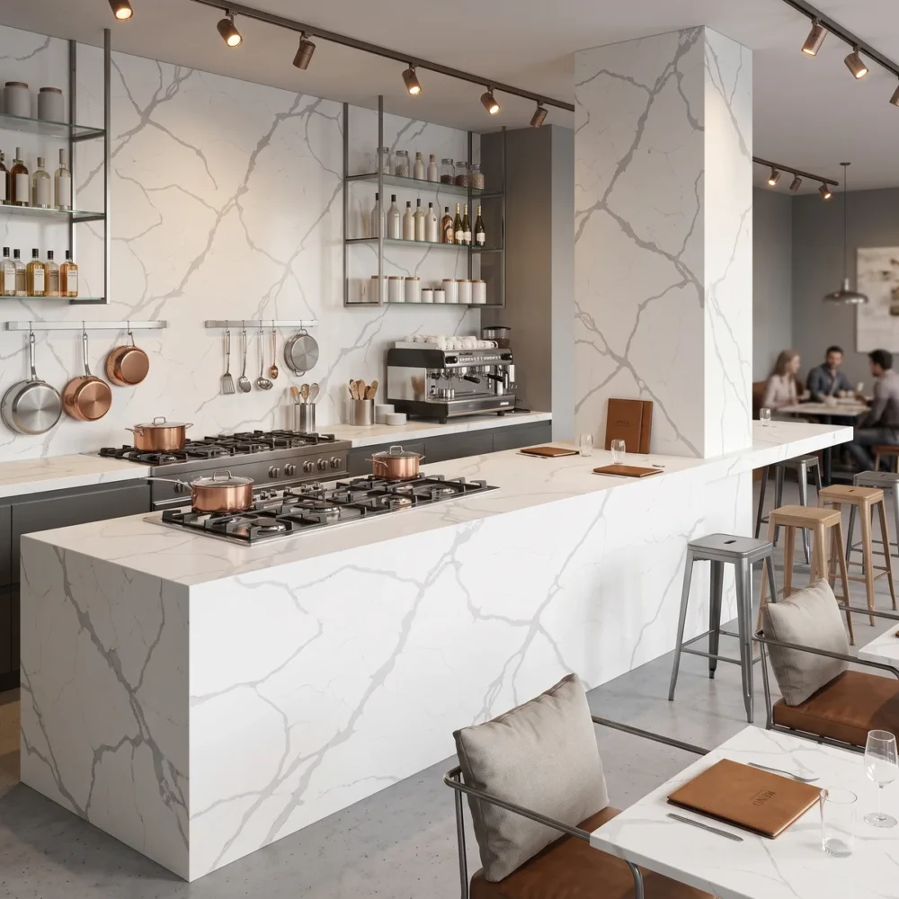 calacatta mist grey quartz countertops gq t133 for wholesale