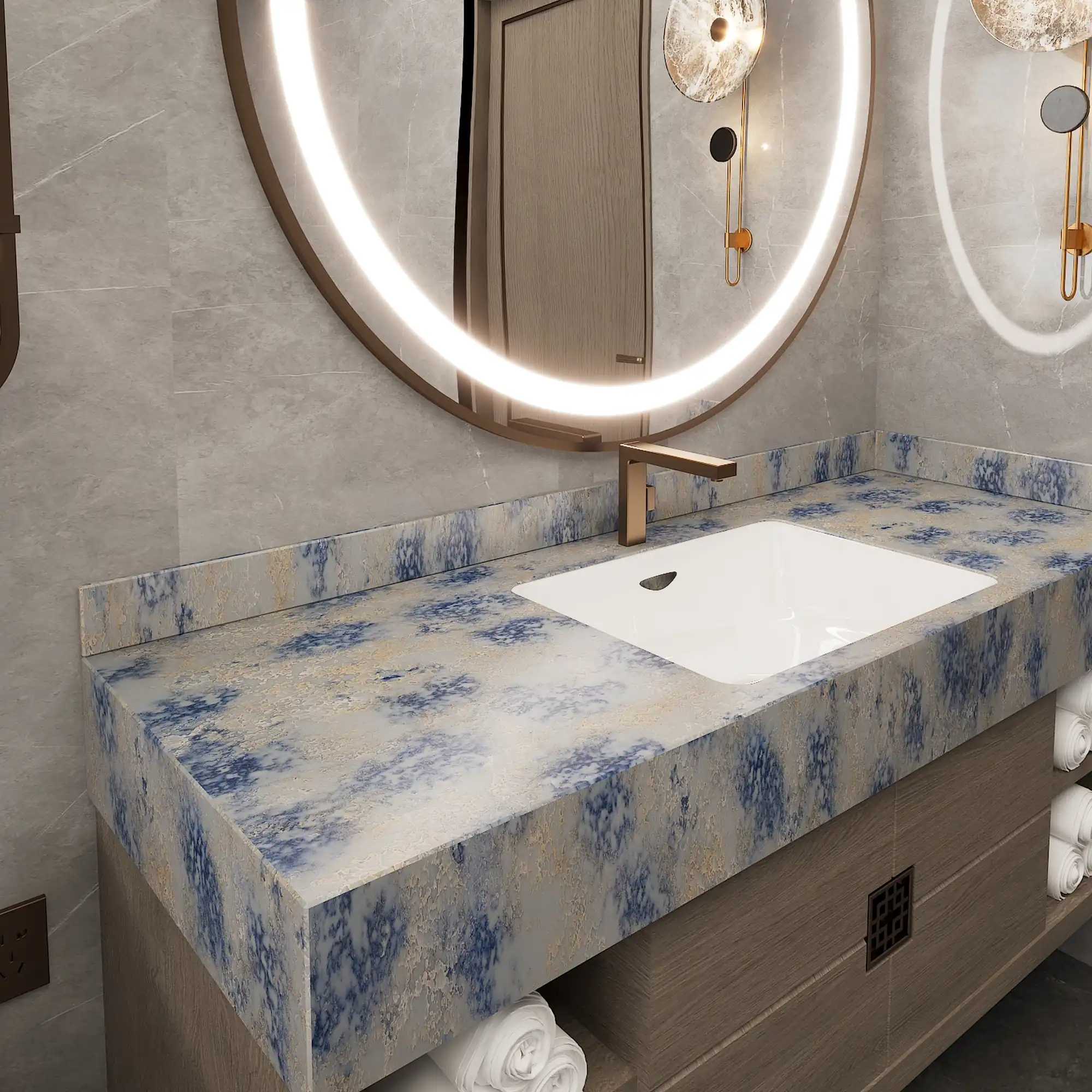 t227 feature pic mountain gold vein printed quartz pale icy blue white deep ink cloud soft champagne shimmer 1