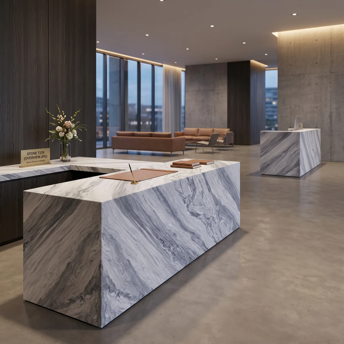 Nebula Grey Quartz Countertops GQ-T229 for Wholesale application