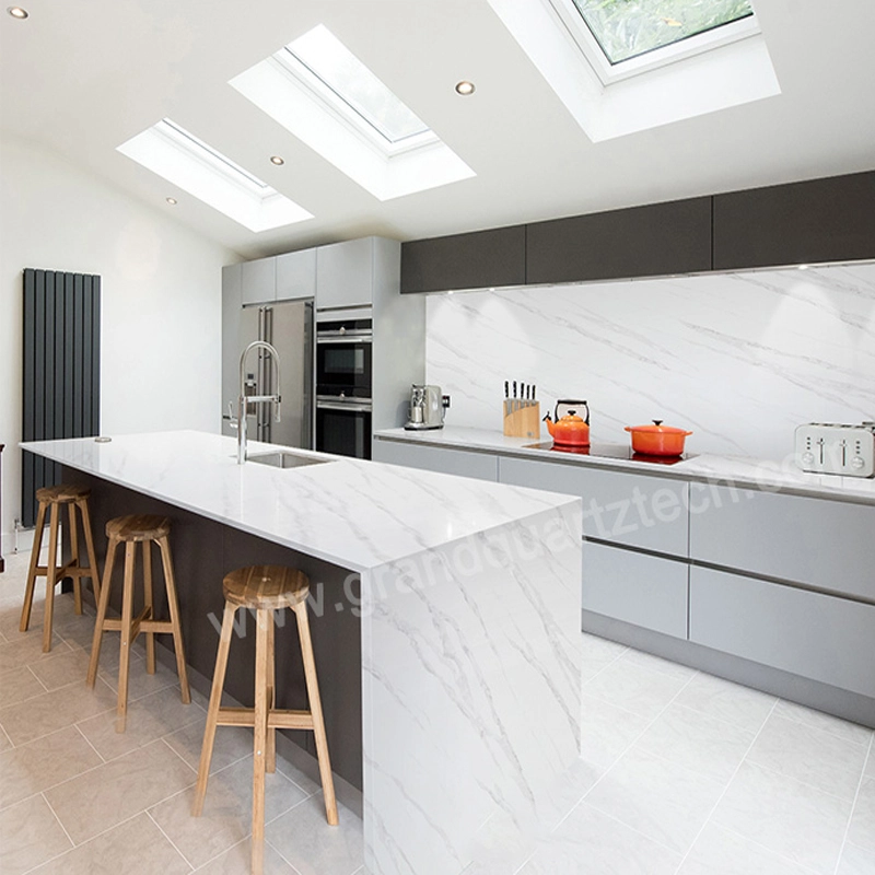 Calacatta Lincoln Quartz Countertops GQ-T255 for Wholesale