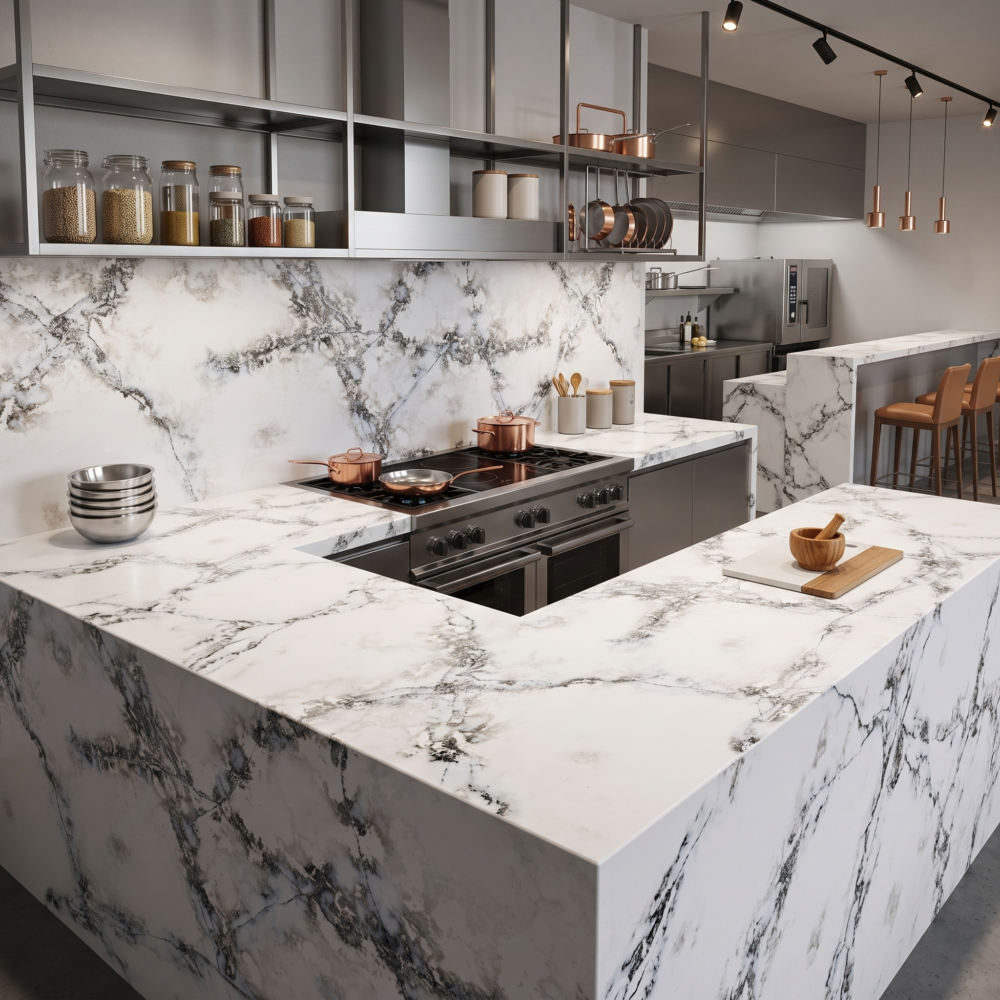 calacatta premium quartz countertops gq t300 for wholesale