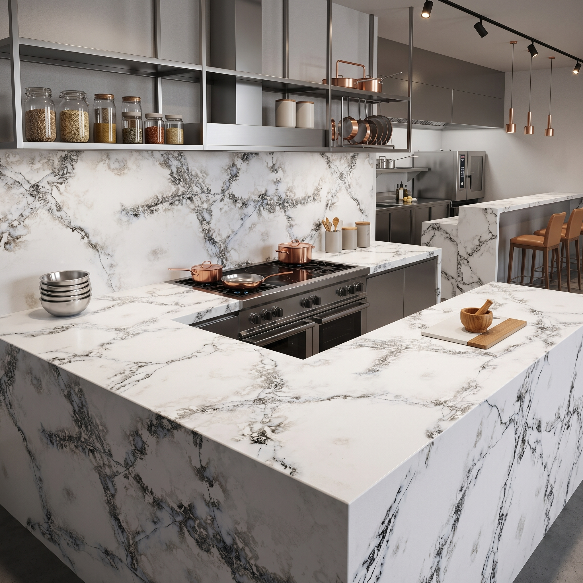 calacatta premium quartz countertops gq t300 for wholesale