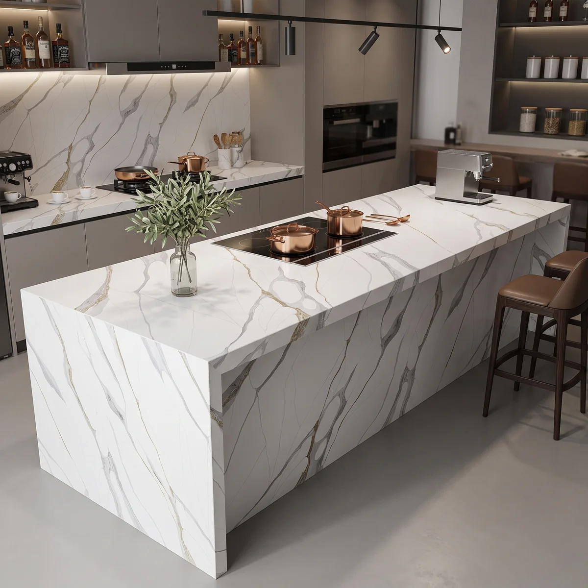 calacatta gold vein quartz slab gq t314 for wholesale