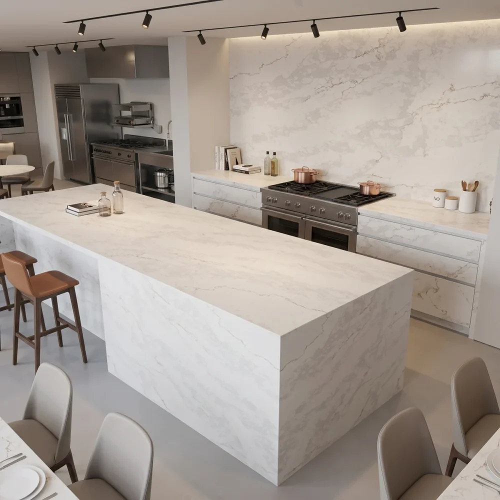 calacatta bold mist quartz surface gq t315 for wholesale