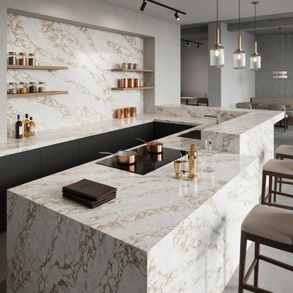 calacatta bulgari oro quartz slab gq t342 for wholesale
