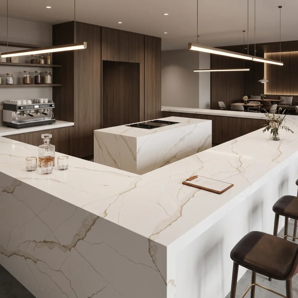 calacatta gold horizon quartz surface gq t349 for wholesale