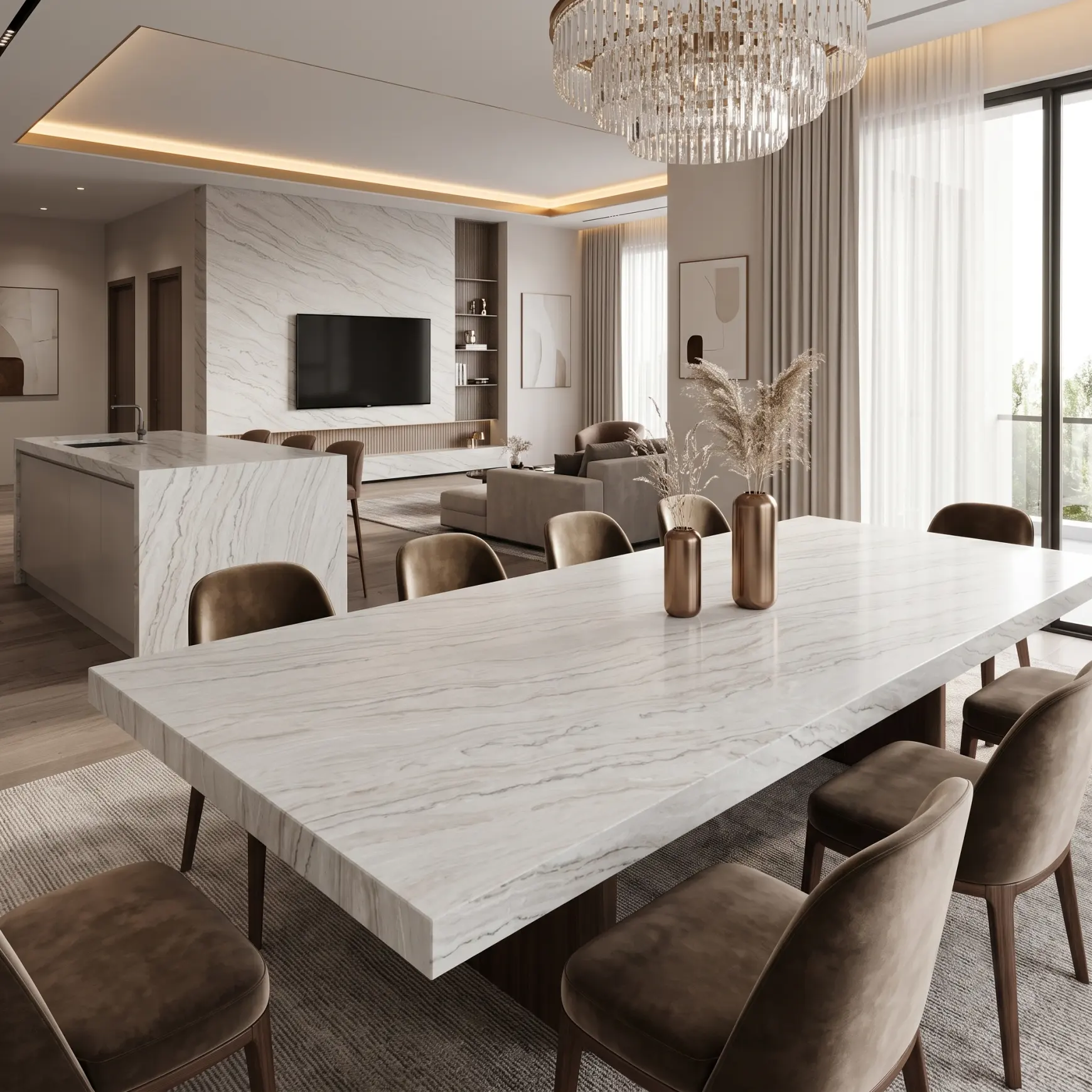 acqurella white quartz slab gq t363 for wholesale