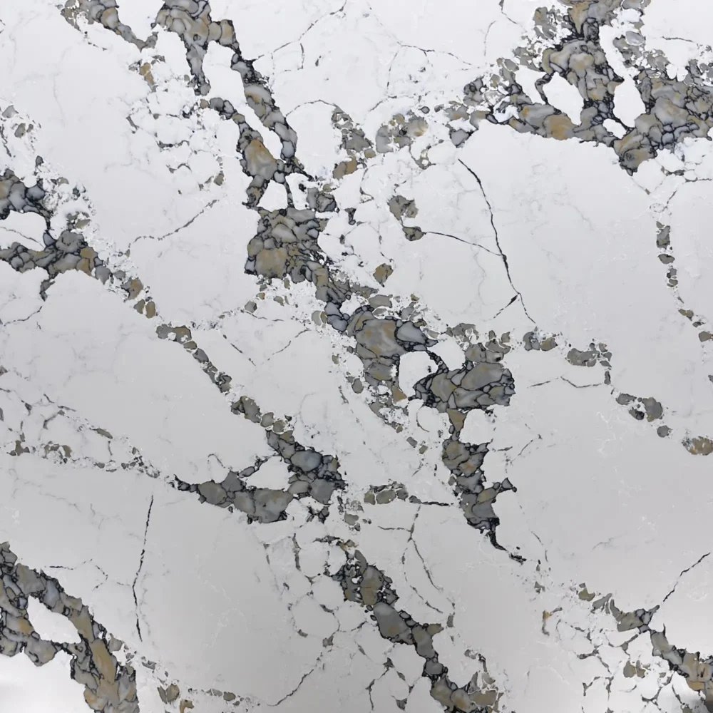 Calacatta Arabescato Gold Quartz Surface GQ-T404 for Wholesale