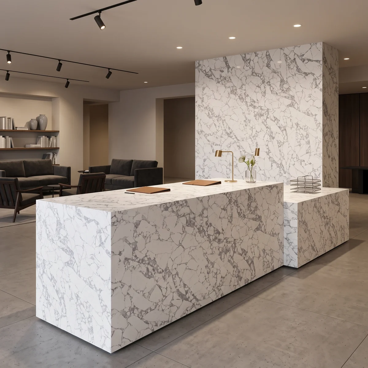 silver breccia quartz countertops gq t407 for wholesale