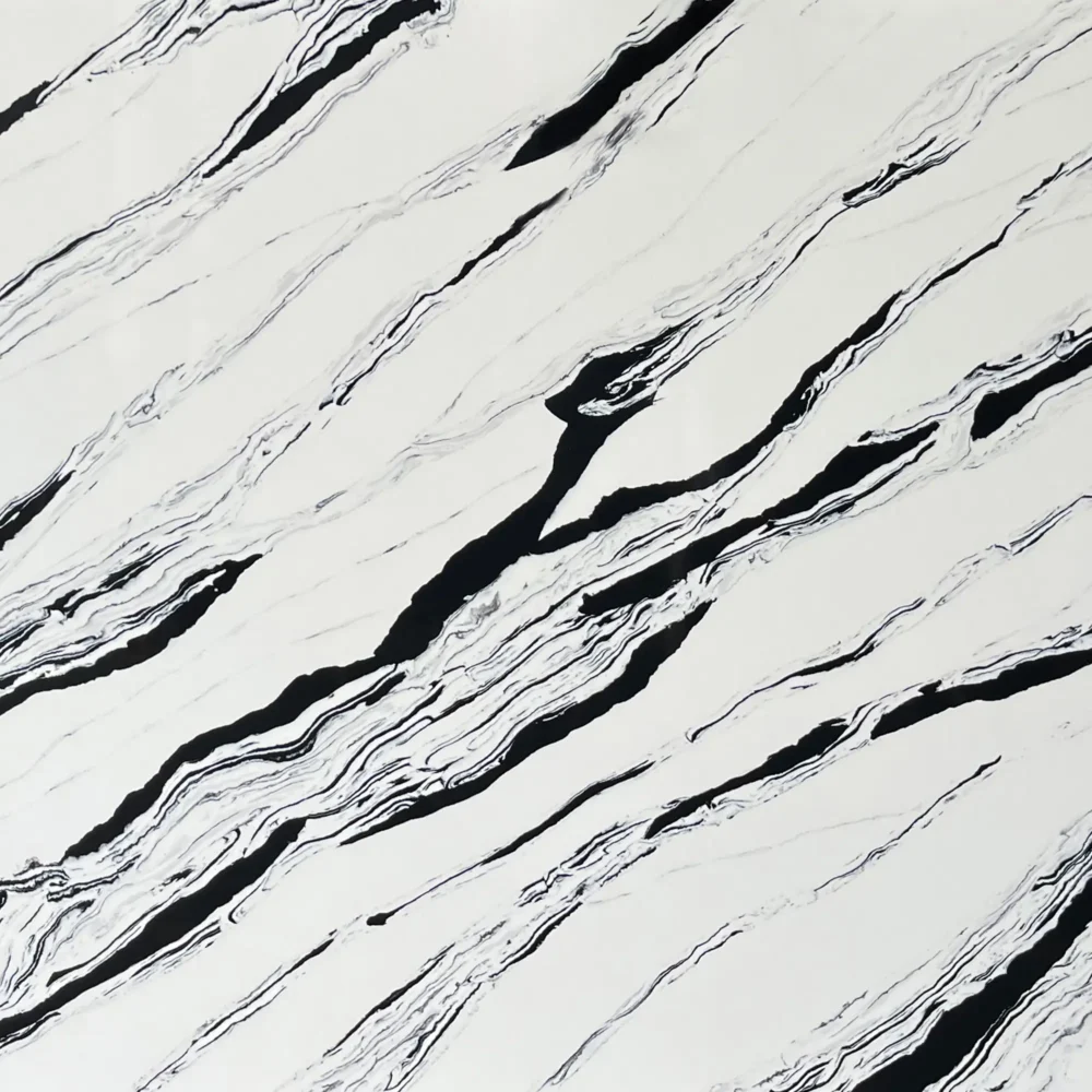 Zebra Noir Quartz Surface GQ-T408 for Wholesale