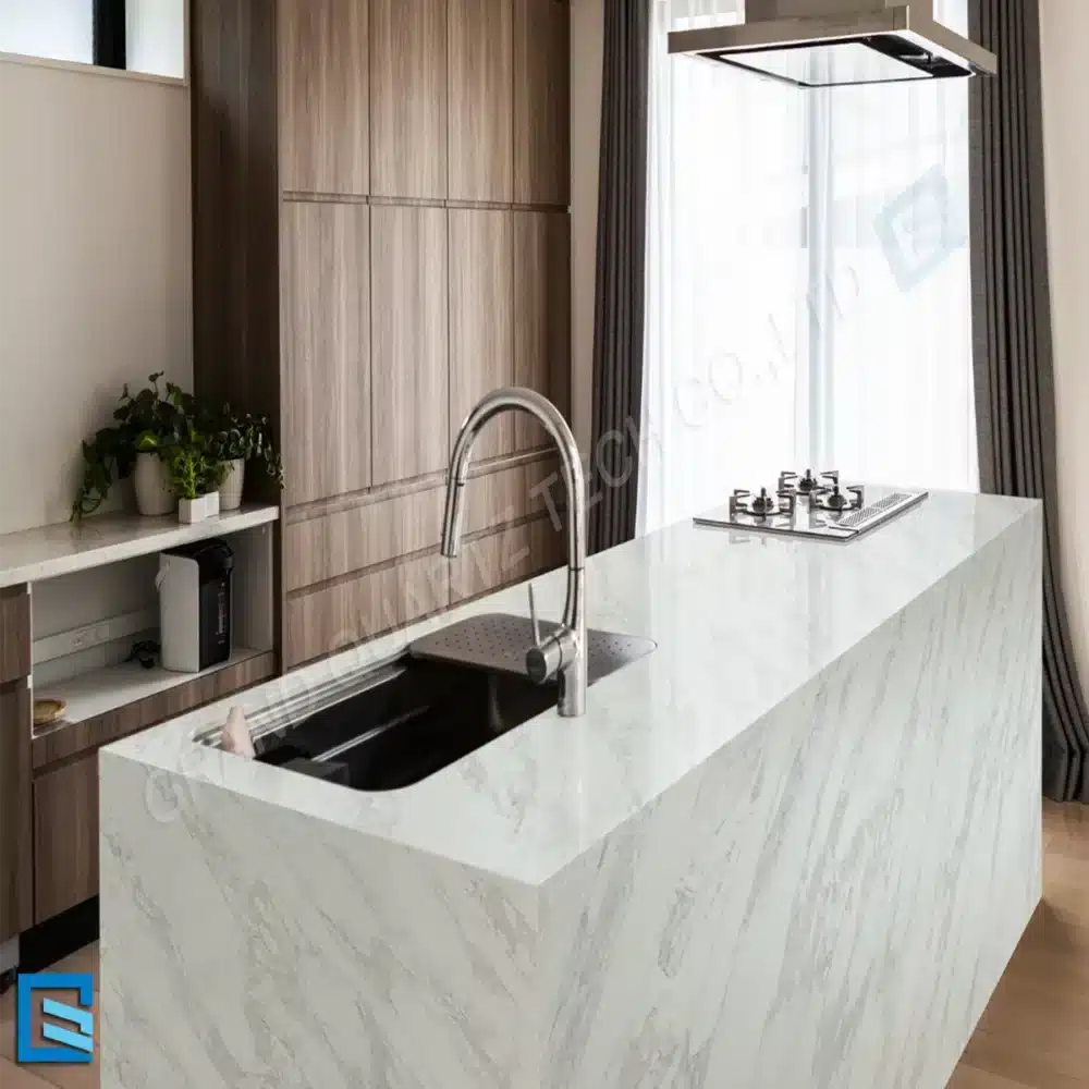 t455 application Calacatta Monet Quartz Surface GQ-T455 for Wholesale