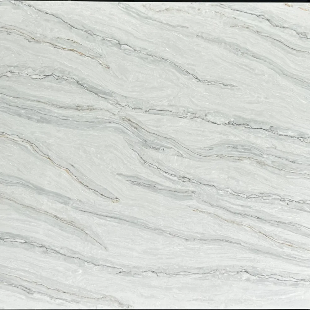White Macaubas Quartz Surface GQ-T458 for Wholesale