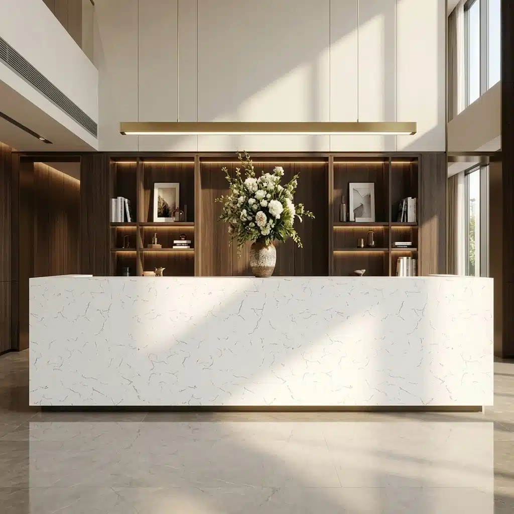 carrara white quartz slabs with light grey streaks for wholesale
