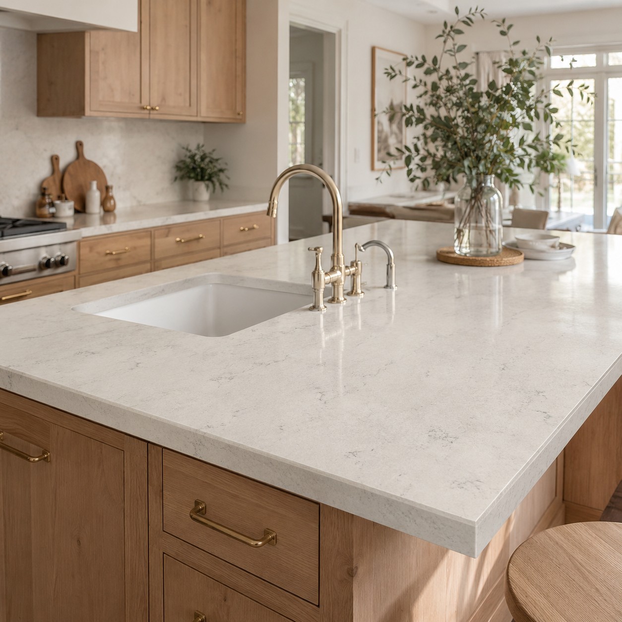 warm ivory white marble with natural veins gq 6205 for wholesale