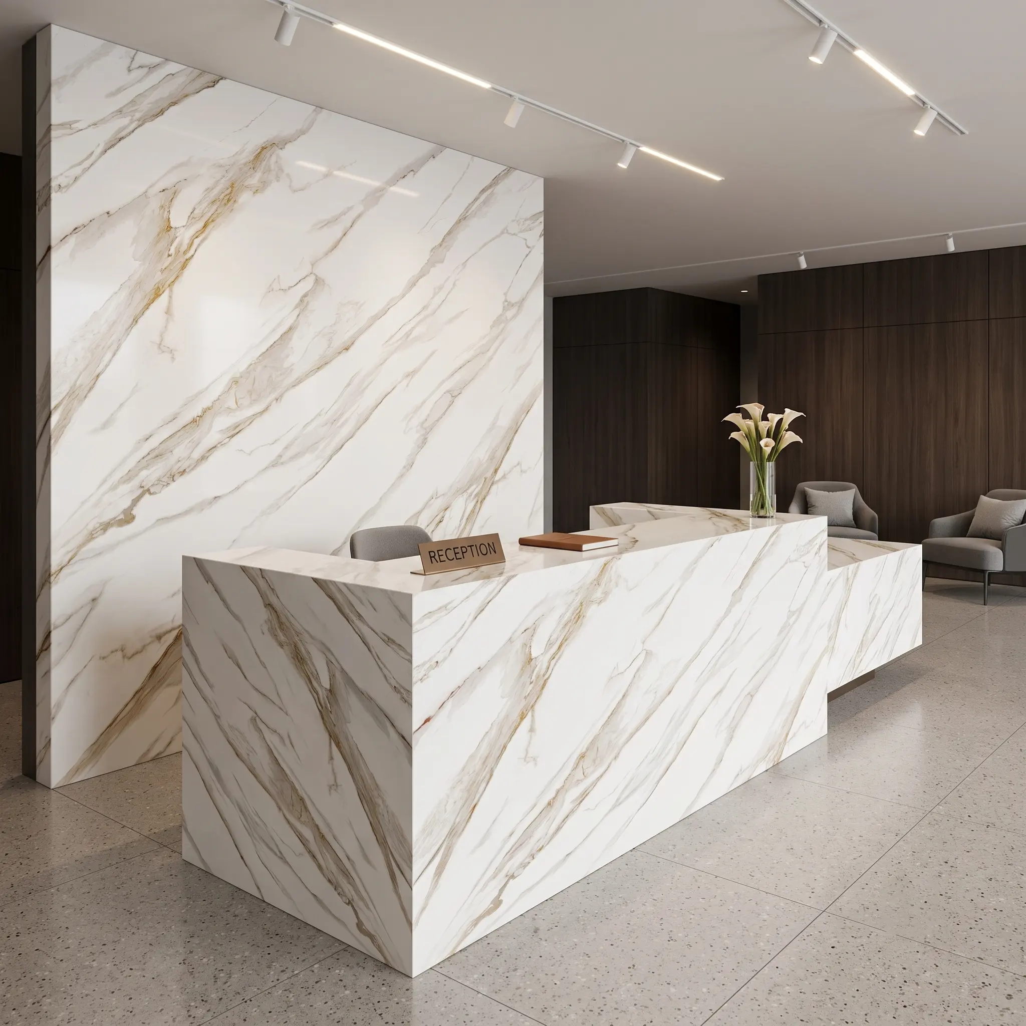 gq r0120 application calacatta gold quartz slabs wholesale crisp pure white bold warm gold vein soft silver grey cloud