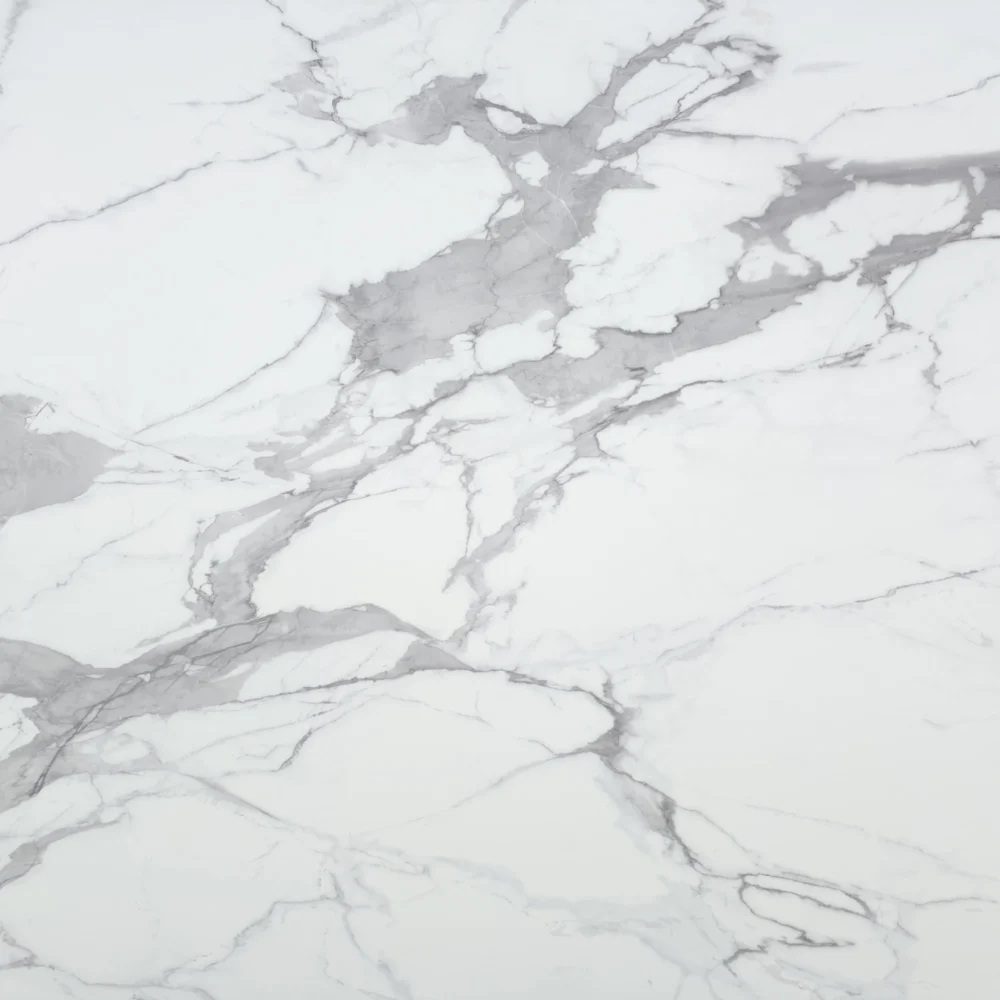 White Calacatta Quartz Slab with Dramatic Gray Vein GQ-R0245 for wholesale