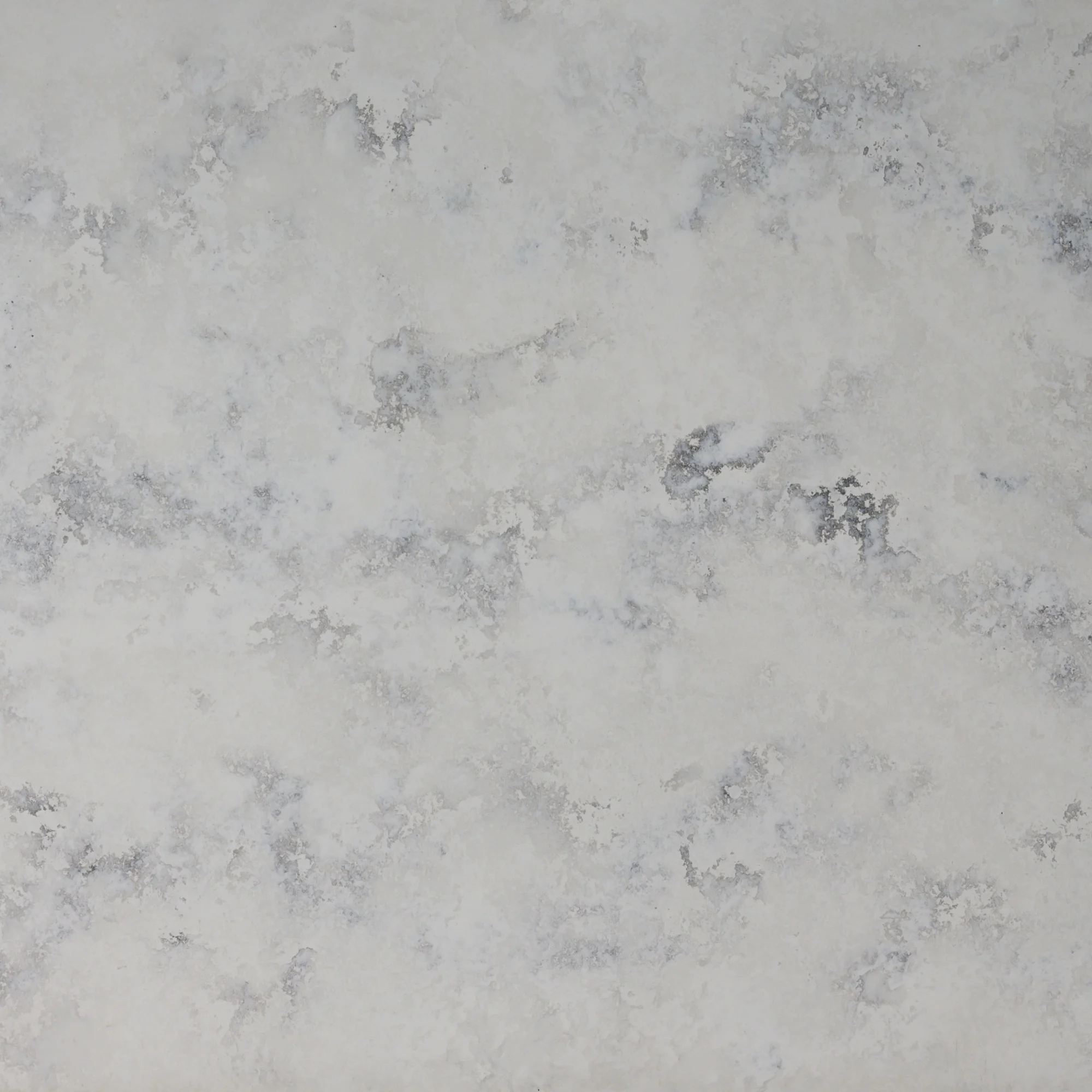 gq t126 feature pic light concrete quartz slab cool light grey medium grey mottled patch subtle darker grey spot